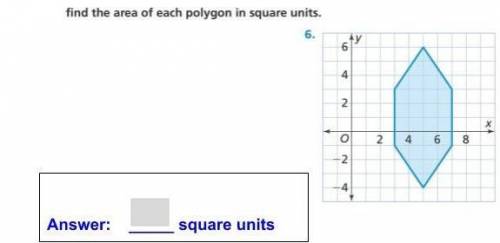 I need help finding the area of the polygons.