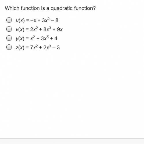 Which one is a quadratic function