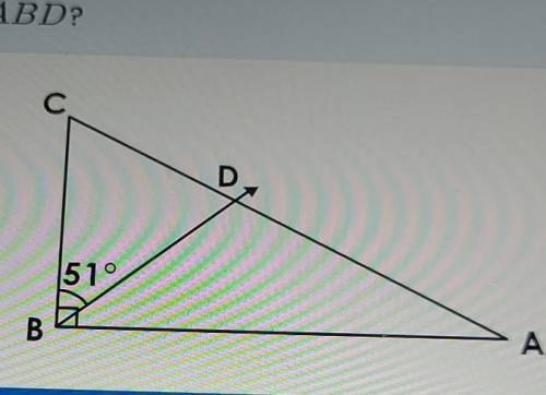 What is the measure of ZABD?D519BA39°49°141°51°