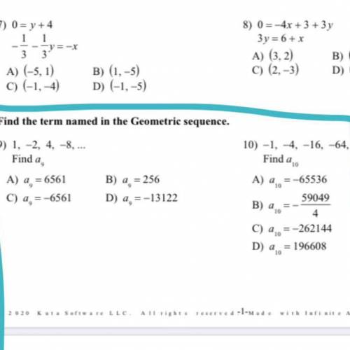 How to solve number 7 and 10