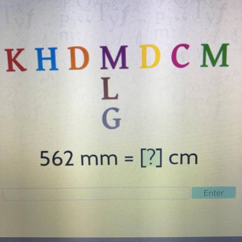KHDM DCM L G 562 mm = [?] cm