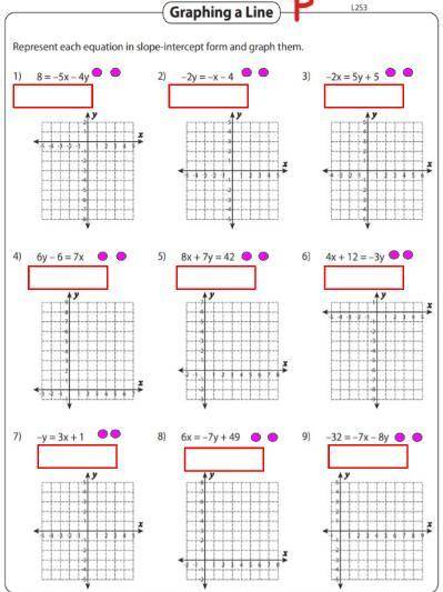 Someone please answer the questions in slope intercept form so I can graph them.