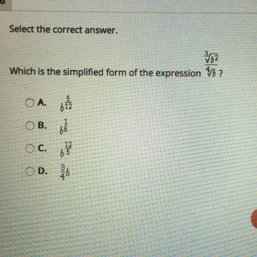 Which is the simplified form of the expression? Please help!