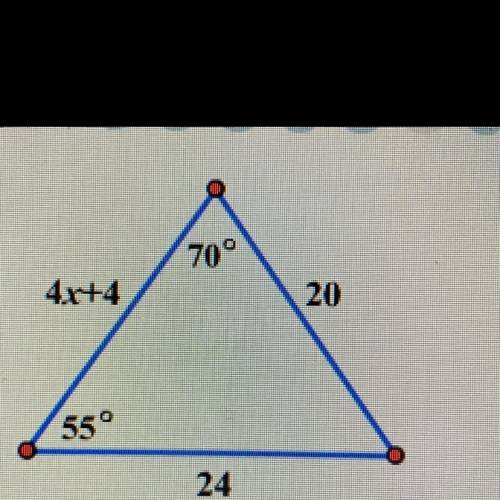 In the diagram shown, find the value for x.  1. X= 20  2. X= 5  3. X= 4  4. Cannot be determined