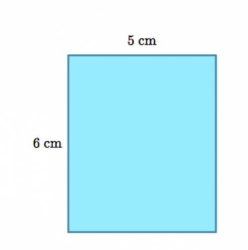 Find the area of the rectangle below  11 square cm  22 square cm  30 square cm  60 square cm