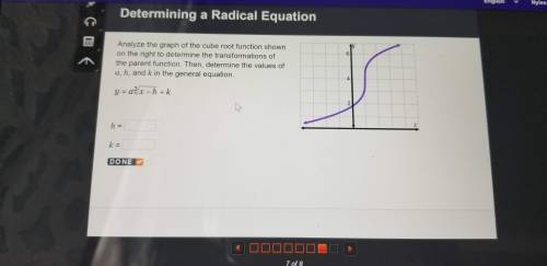 Analyze the graph of the cube root function shown on the right to determine the transformations of t