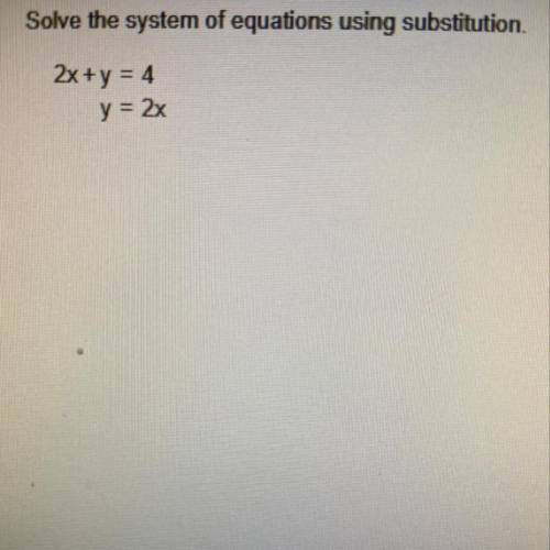 Solve the system of equations