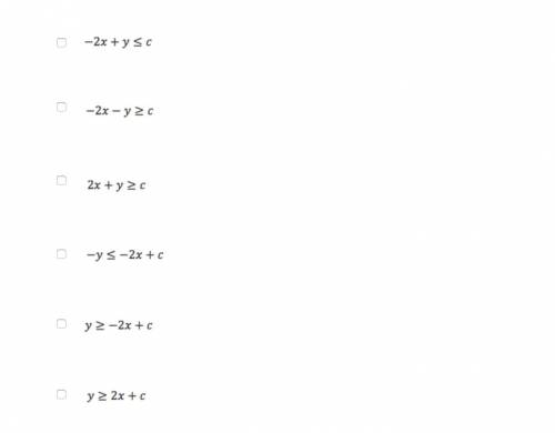 Please help !! -> select the inequalities represented by the graph below. select all that apply