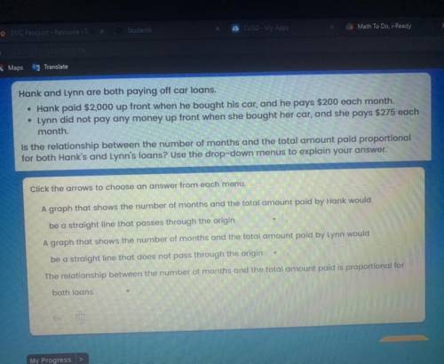 Hank and Lynn are both paying off car loans. • Hank paid $2,000 up front when he bought his car, and