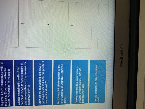 You are given the steps for constructing the bisector of an angle using a compass and Straightedge.