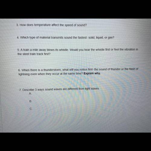 Please help, answer questions 3-7
