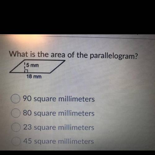 Help!! what is the area of the parellelogram