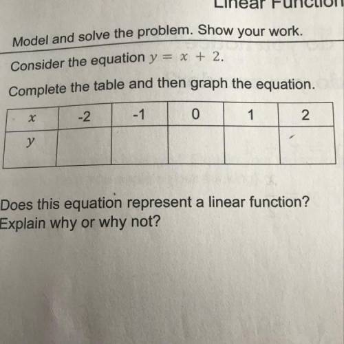 Does this equation represent a linear function?  Explain why or why not?