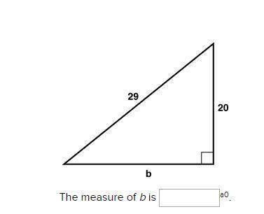 The measure of b is ___
