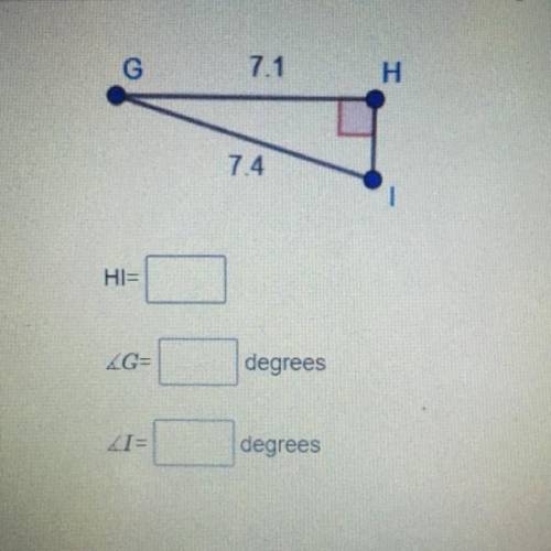 Find the unknown measures. Round lengths to the nearest tenth and angle measures to the nearest degr