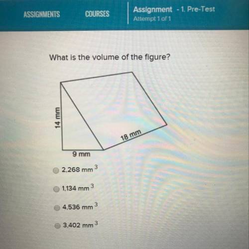 What is the volume of the figure?