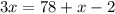 Which equation can you use to find the value of X