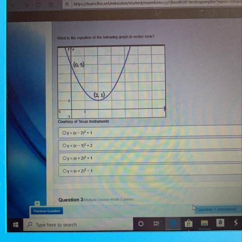 Please make sure the answer is in VERTEX FORM!☺️thank you!!!