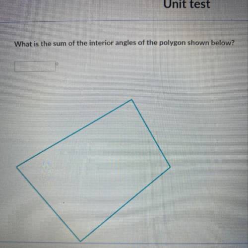 What is the sum of the interior angles of the polygon shown below?