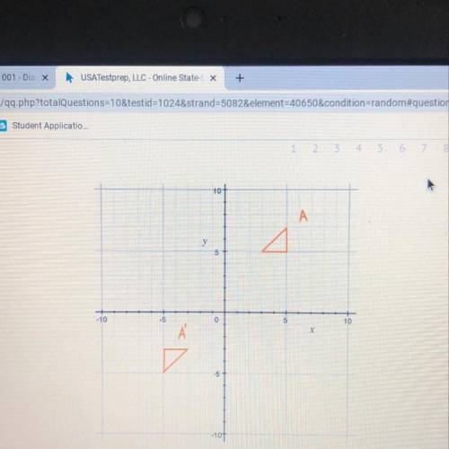 Select the sequence of transformations that will carry triangle A onto triangle A’