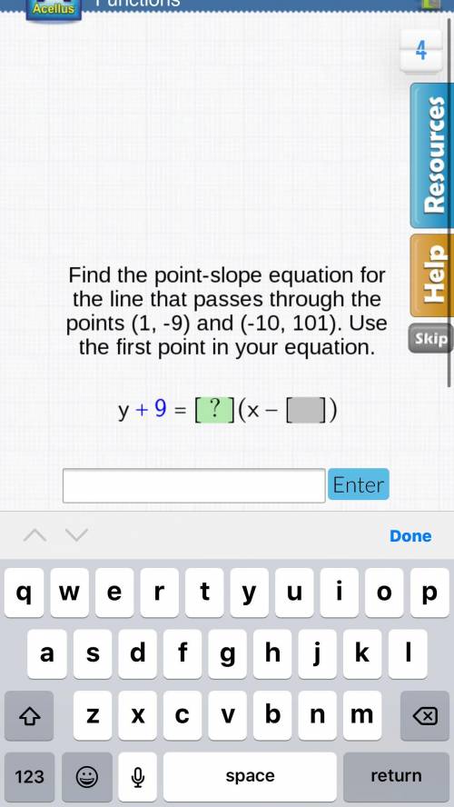 Find the point -slope equation for the line that passes through the point (1,-10)and (-10,101). Use