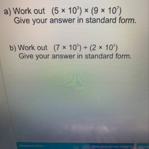 (5x 10^3) x (9x10^7)