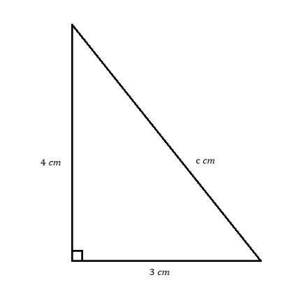 Calculate the value of c in the triangle below.