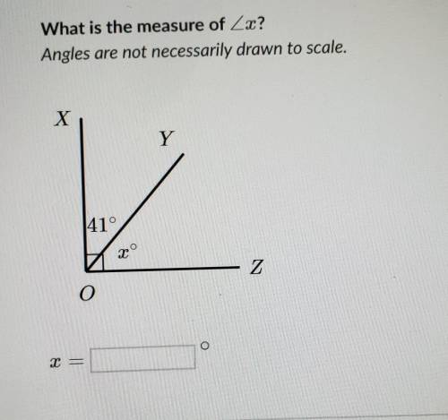 What is the measure of X angles are not necessarily drawn to scale