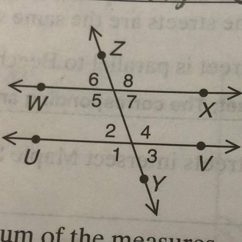 What is the sum of the measures of 1, 2, 3 and 4?