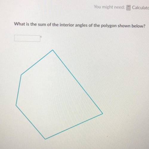 What is the sum of the interior angles of the polygon shown below?
