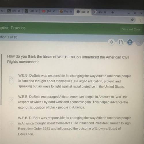 I’ll give you BRAINLIST have to get it right!! How do you think the ideas of W.E.B. DuBois influenc