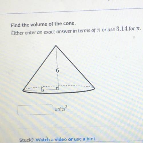 Find the volume of the cone whoever answers first gets brainiest!