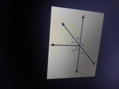 The measure of angle 3 is 42°.3 lines intersect to form 5 angles. From top left, clockwise, the ang