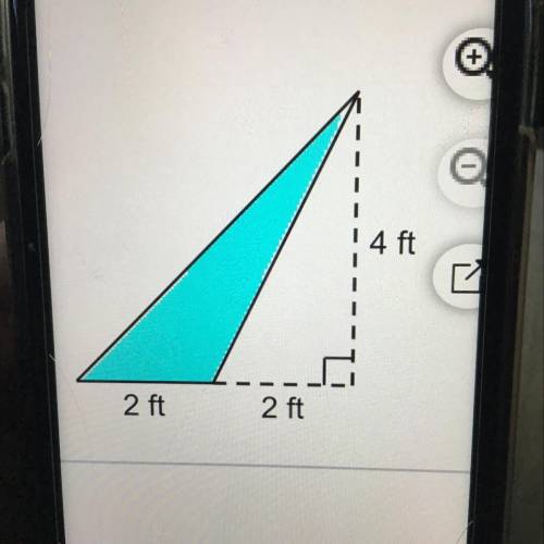 Find the area of the shaded triangle
