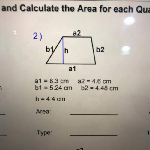 Find the area of the Quadrilateral SHOW WORK