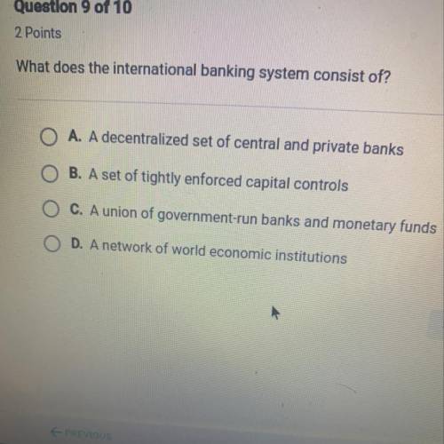What does the international banking system consist of?