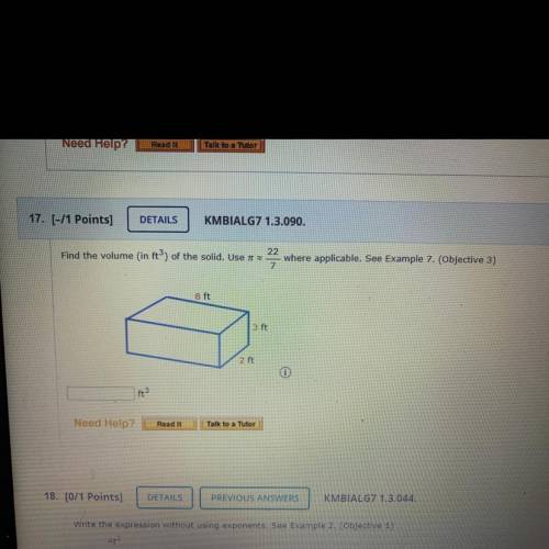 Find the volume! Math problem