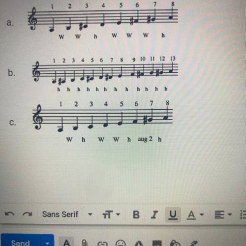 Which of the following scales match the key of this place? Name the scale.