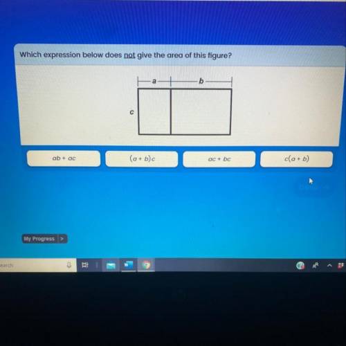 Which expression below does not give the area of this figure?