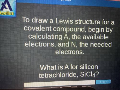 To draw a Lewis structure for a covalent compound, being by calculating A, the available electrons,