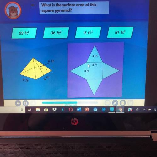 What is the surface of this square pyramid