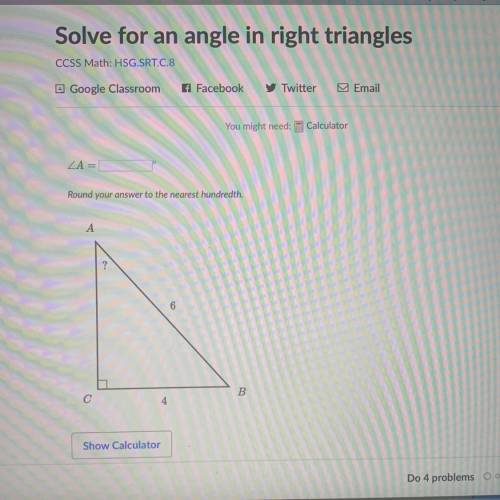 Round your answer to the nearest hundredth_ A ? 6 4