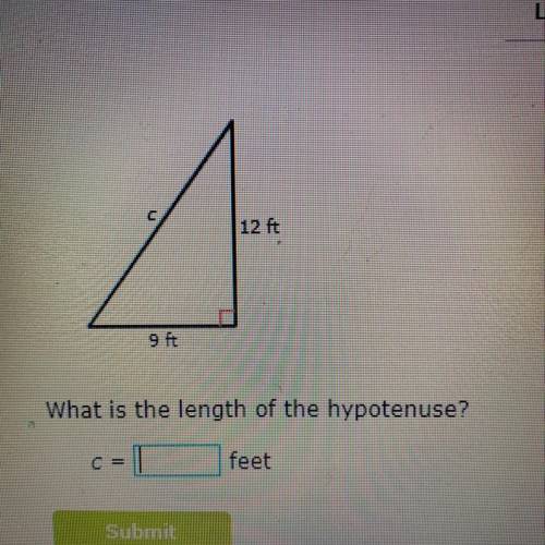 What is the length of the hypotenuse