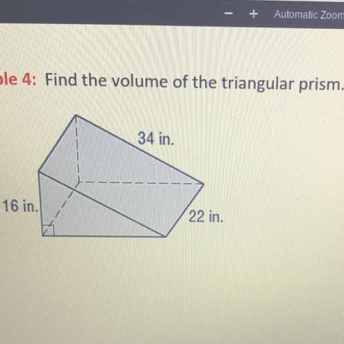 Find the volume of the triangular prism