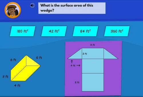 What is the surface area of this wedge