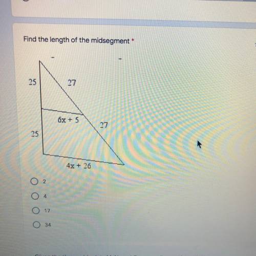 Find the length of the mid segment