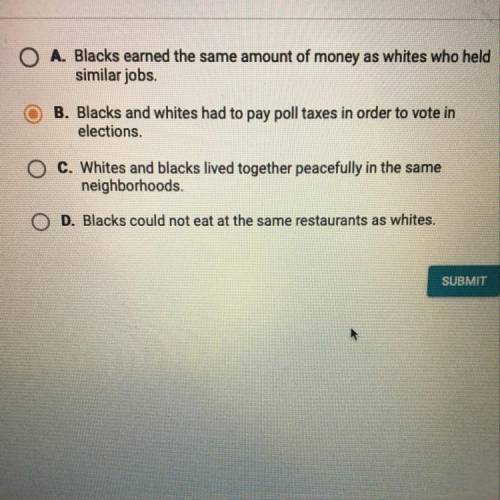 Which of the following is an example of segregation that occurred in spite of the fourteenth amendm