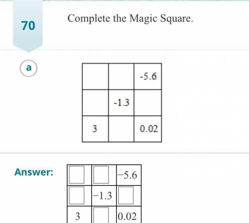 PLEASE HELP me with the magic square