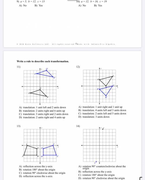 Please solve these questions 9 to 14  Chose correct answers and will mark as brainliest