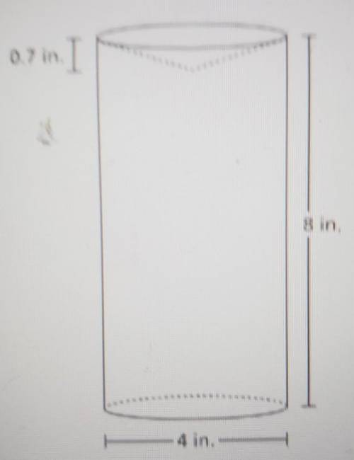 The object below is made of solid plastic. It is a cylinder with an indentation at the top

in the